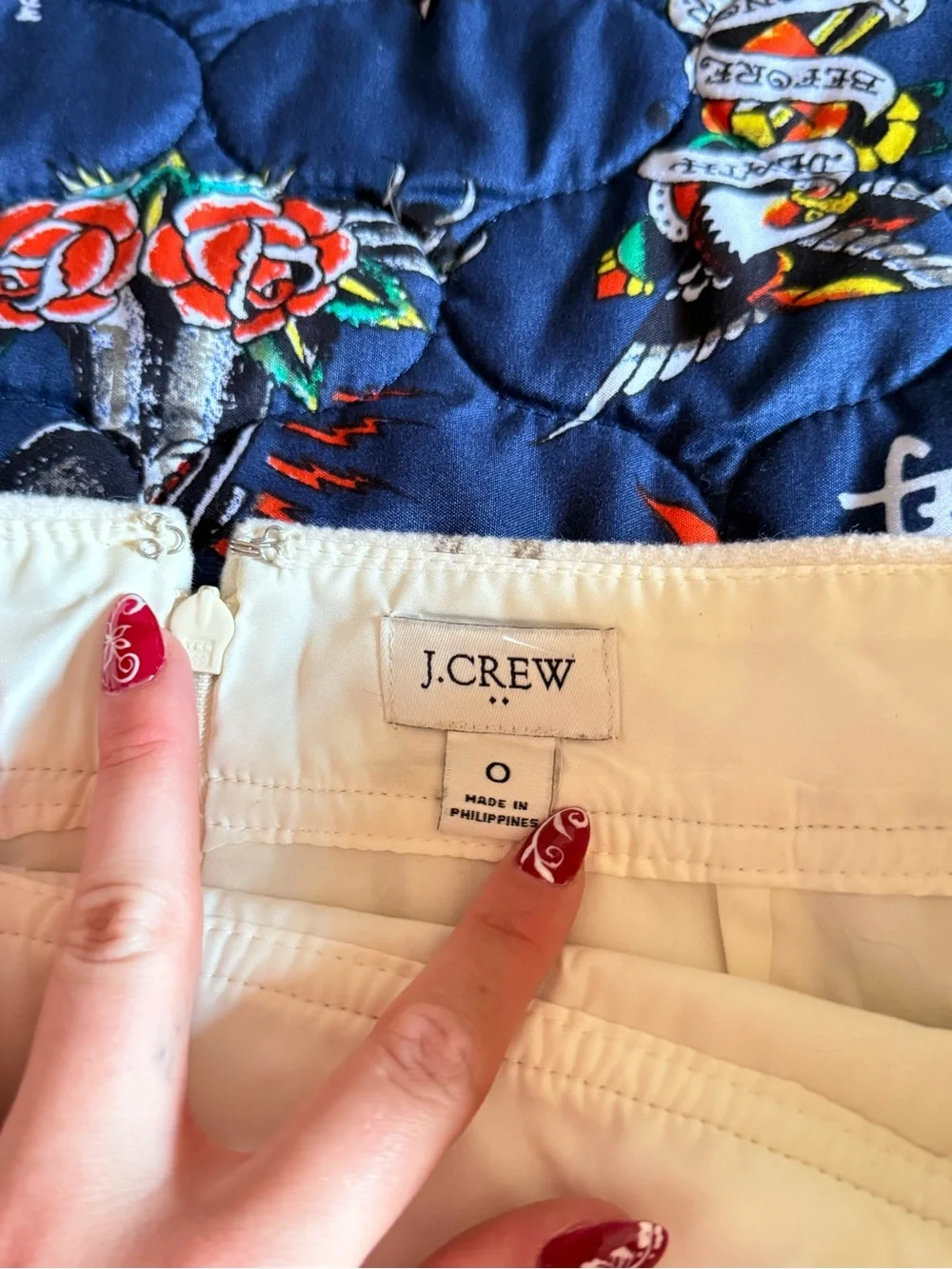 J. Crew plaid classic seams